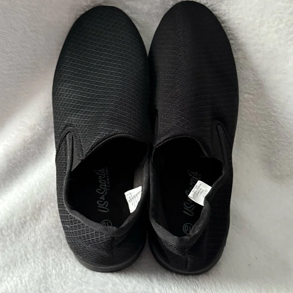 US Sports Comfort Men's Black Slip-On Shoes Size‎ 10 Loafers